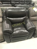 100% Leather Black Coffee Arm Chair - $1400