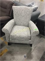 White / Blue Accent Chair