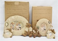 2 pcs New In Box Photo Frames With Teddy Bears