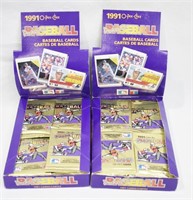 2 Bx 1991 O-pee-chee Baseball Cards Wax Packs