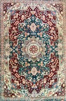 Vintage Persian Tabriz Hand Knotted Rug, 9 x 12'