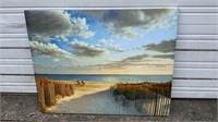 Sunset Beach Large Stretched Canvas Art