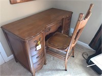 BASSET FURNITURE ALL WOOD DESK CHAIR NOT INCLUDED