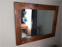 MCM WOOD FRAMED WALL MIRROR