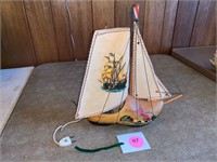 WOODEN SAIL BOAT MODEL