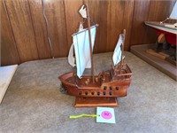 WOODEN SAIL BOAT MODEL