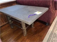 BRANCH TABLE WITH SLATE TOP IT COMES OFF