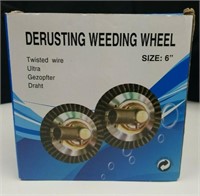 As is- Derusting Weeding Wheel 6" Twisted Wire new