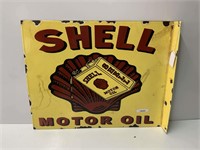 OLD LOOK REPRODUCTION ENAMEL SHELL MOTOR OIL