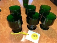 VINTAGE GREEN GLASS LOT VIKING GLASS CO