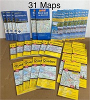 Lot of 31 Quebec Maps