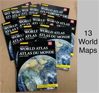Lot of 13 World Atlases