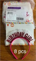 8 Pack of "Birthday Girl" Headboppers