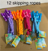 Lot of 12 Coloured Skipping Ropes (7 ft)