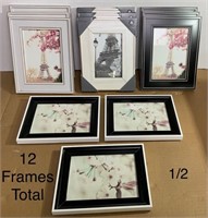 Assorted Lot of 12 Picture Frames (see 2nd photo)