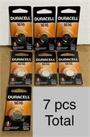 7 pc Lot of Duracell Batteries