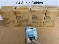 Lot of 24 Audio Cables (3 ft)
