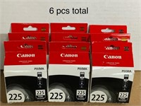 Lot of 6 Canon Ink Cartridges (Black)