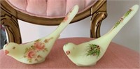 Pair of Fenton Birds, Artist Signed