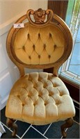 Rose Back Upholstered Side Chair
