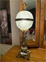 Crystal and Metal Table Lamp