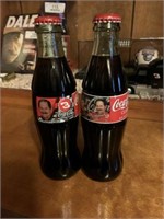 Two Dale Earnhardt Bottled Coca-Cola Bottles
