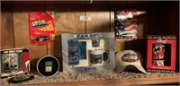 Shelf of Racing Collectibles