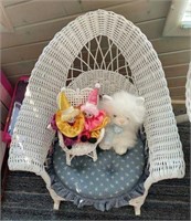 Child’s Wicker Rocker and Miscellaneous Items