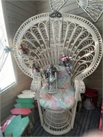 Fan Wicker Chair with Cushions