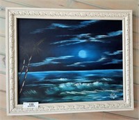 Artist Signed Seascape on Canvas