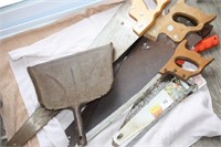 Assortment of Saws & Dust Pan