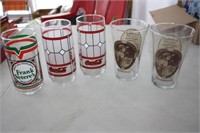 5 Vintage Coke Glasses