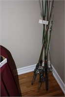 Assorted Fishing Rods, 5 Reels