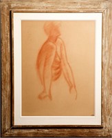 Andre Derain "Female Nude" Red Chalk on Paper