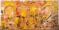 Purvis Young Folk / Outsider Art Large Panel