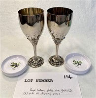Wine glasses and dipping plates