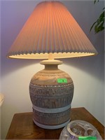 LARGE ORNATE POTTERY LAMPS (SOUTHWEST DESIGN)