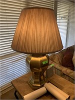 LARGE BRASS TABLE LAMP