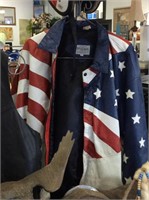 Patriotic leather jacket extra large