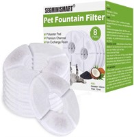SEGMINISMART Pet Fountain Filter (Pack of 8)
