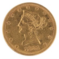1881 Liberty Head $10.00 Gold Eagle