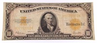 Series 1922 Large $10.00 Gold Coin Treasury Note
