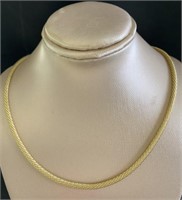 14kt Gold 16" Rope Mesh Designer Necklace