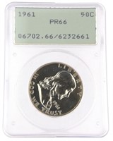 1961 PR66 GEM Franklin Silver Half Dollar