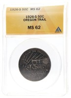 1926-S MS62 Oregon Trail Silver Commem. Half