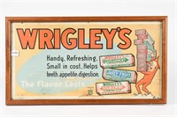 WRIGLEY'S GUM "THE FLAVOR LASTS" CARDBOARD POSTER