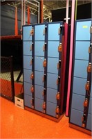 3 Pcs. Personal Locker Unit, Blue, Total 48 Spaces