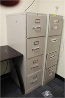 Contents of Office, 2-4 Drawer Tan File Cabinets,