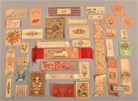 Lot of Victorian Needlework Bookmarks and Cards.