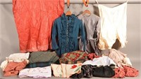 Lot of 19th Century Dresses and Clothing.